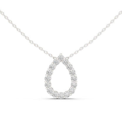 Pear Lab Grown Diamond Halo Pendant