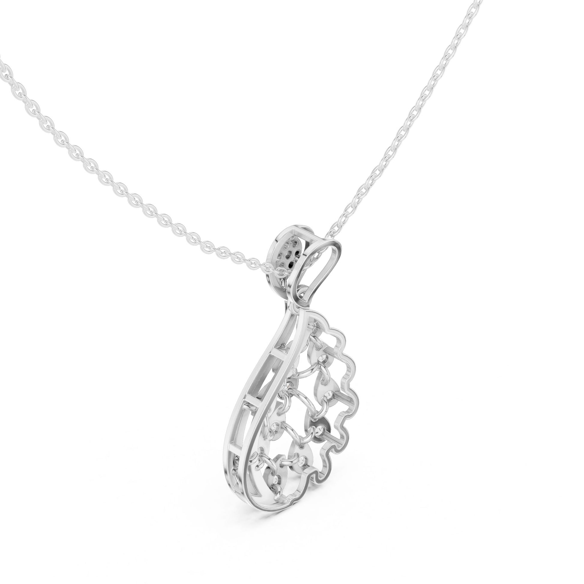 Pear Lab Grown Diamond Halo Pendant