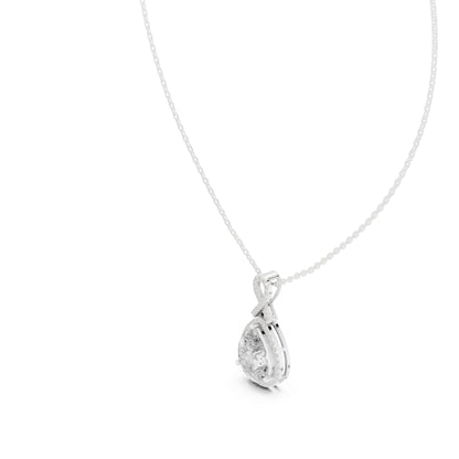Pear Lab Grown Diamond Halo Pendant