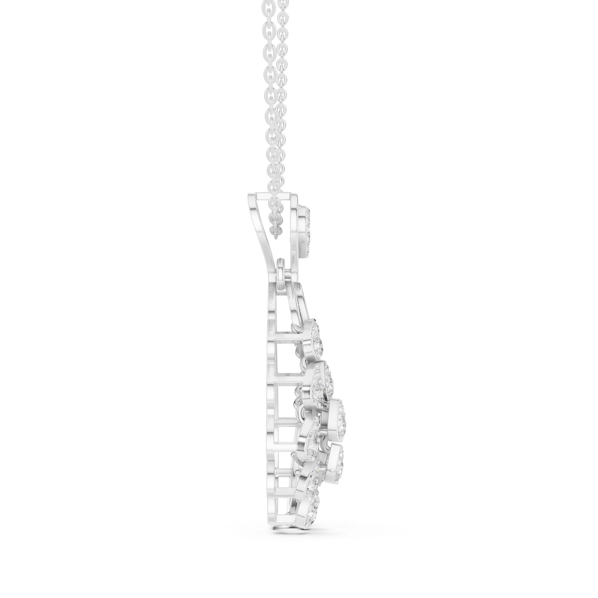 Pear Lab Grown Diamond Halo Pendant