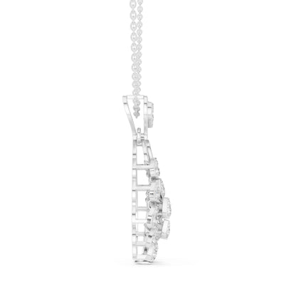Pear Lab Grown Diamond Halo Pendant