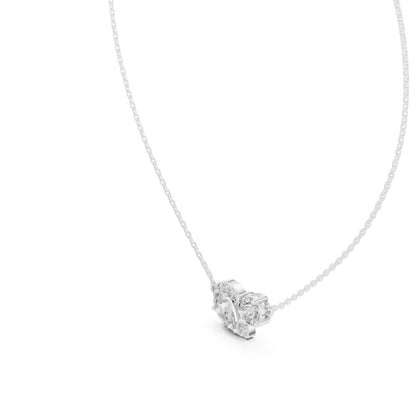 Pear Lab Grown Diamond Halo Pendant