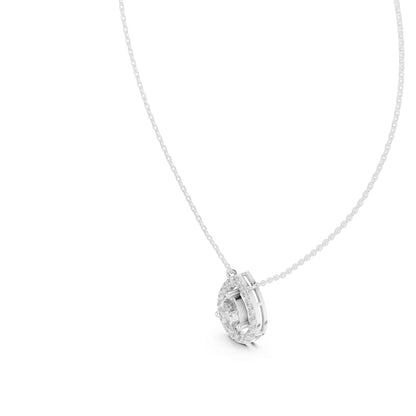 Pear Lab Grown Diamond Halo Pendant