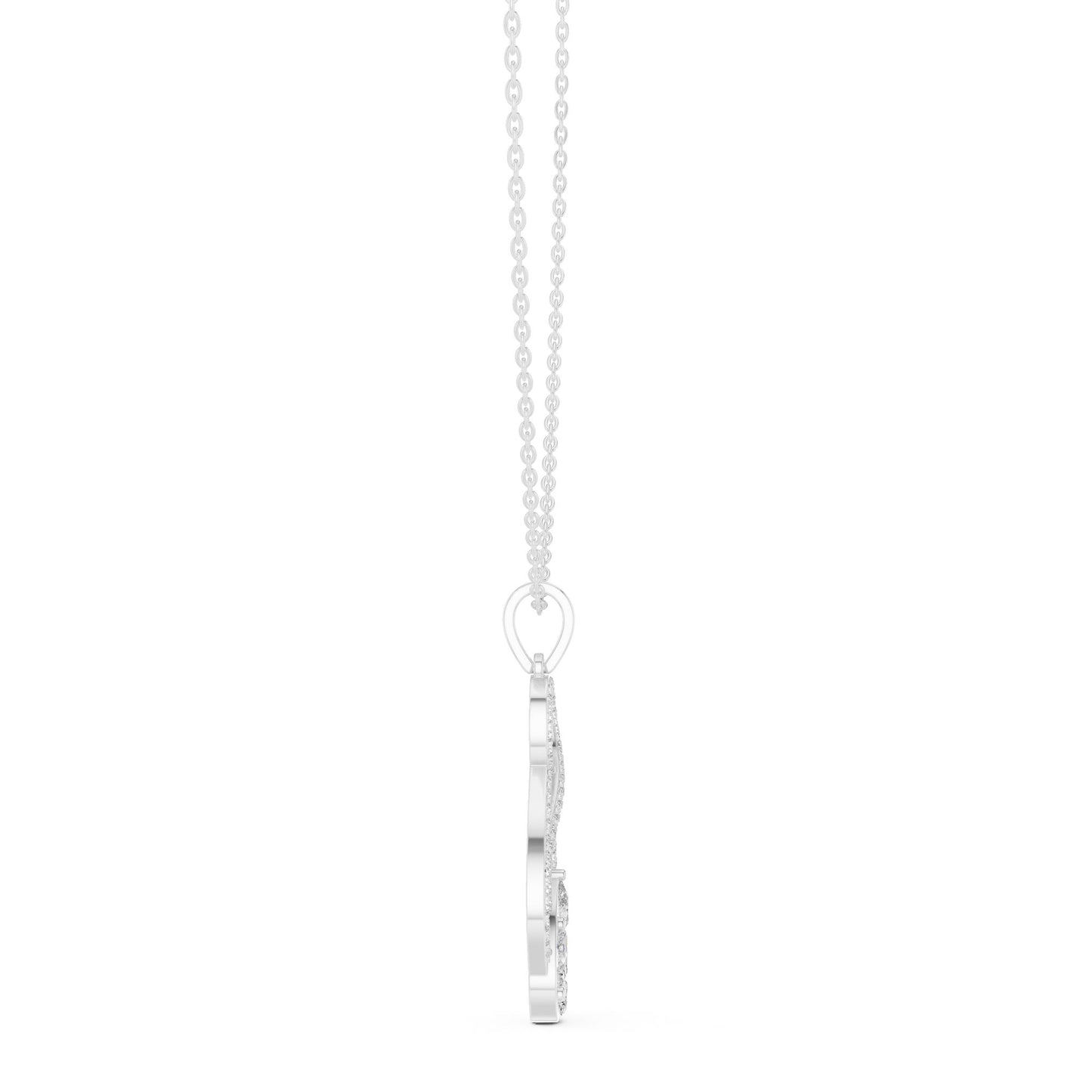 Pear Lab Grown Diamond Halo Pendant