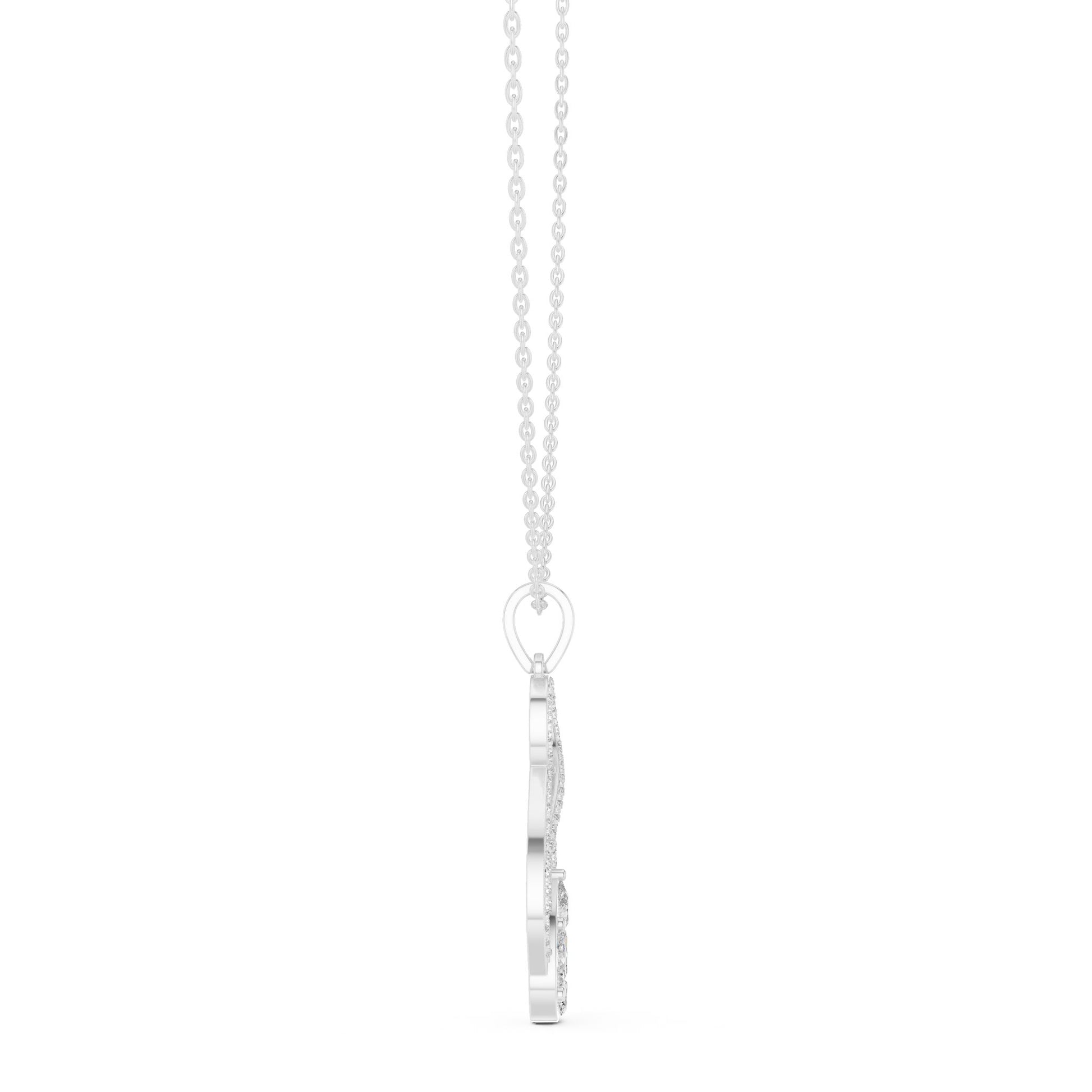 Pear Lab Grown Diamond Halo Pendant
