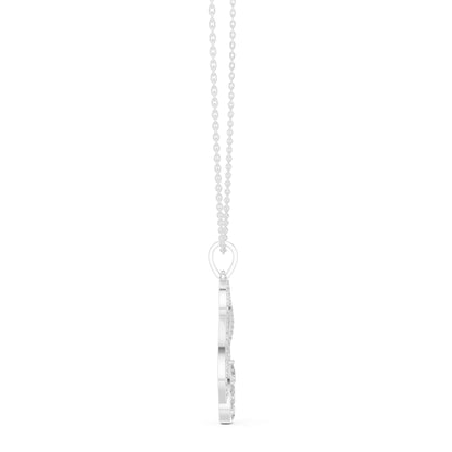 Pear Lab Grown Diamond Halo Pendant