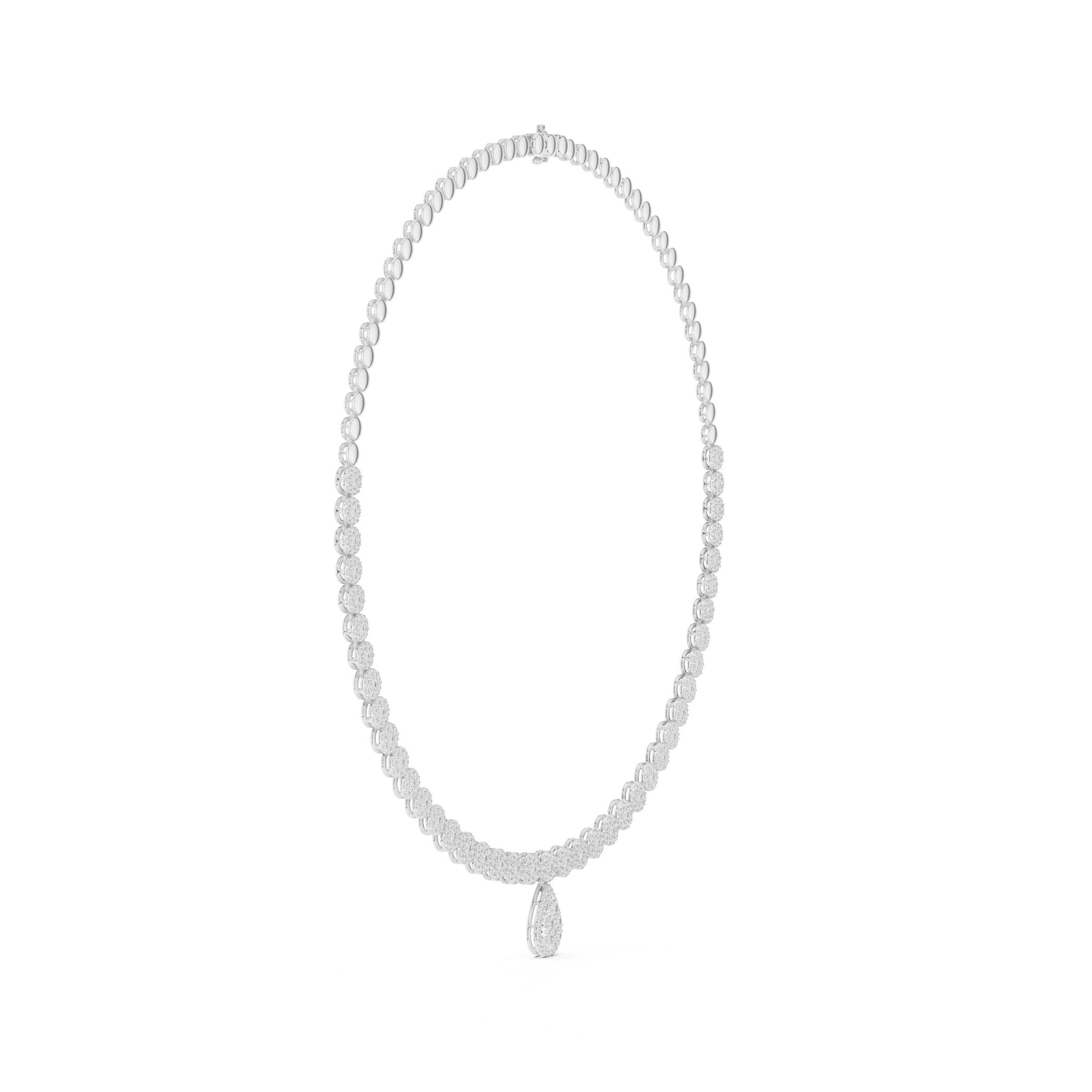 Pear Lab Grown Diamond Halo Pendant