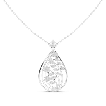 Pear Lab Grown Diamond Halo Pendant