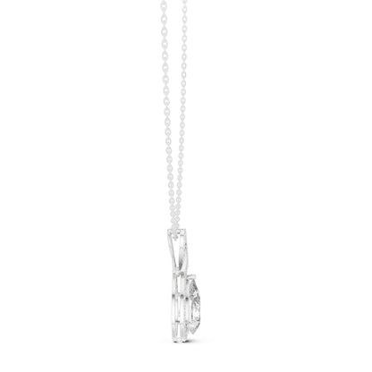 Pear Lab Grown Diamond Halo Pendant