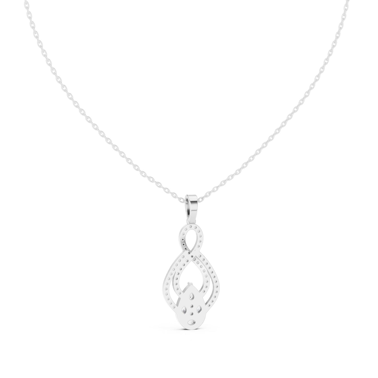 Pear Lab Grown Diamond Halo Pendant