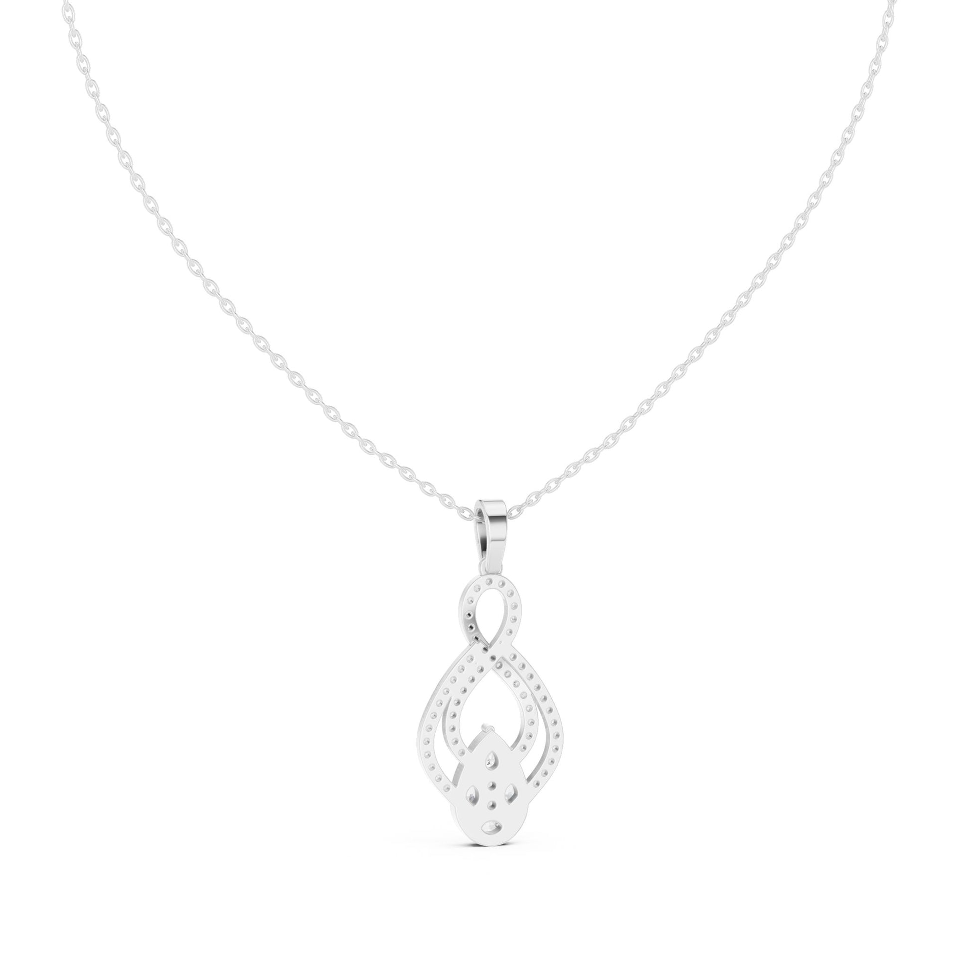 Pear Lab Grown Diamond Halo Pendant