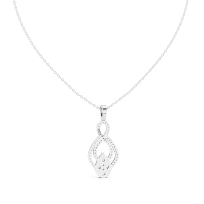 Pear Lab Grown Diamond Halo Pendant