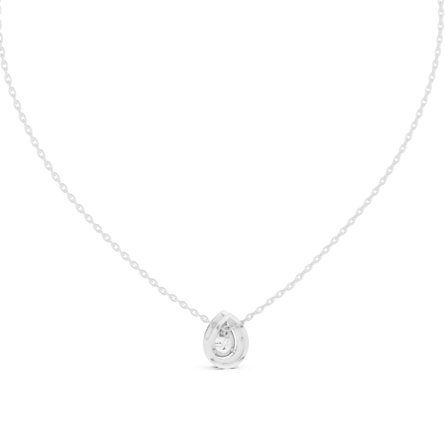 Pear Lab Grown Diamond Halo Pendant