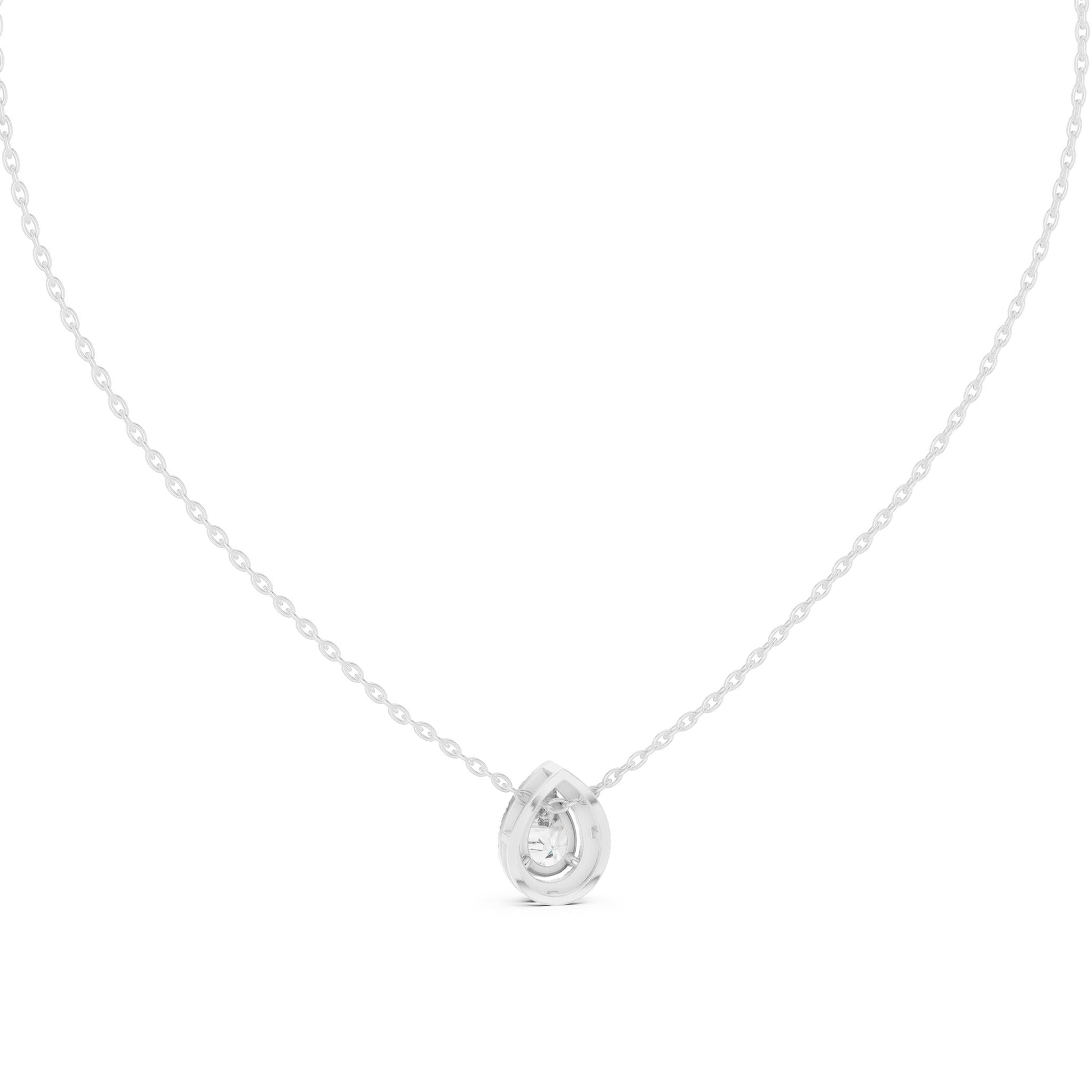 Pear Lab Grown Diamond Halo Pendant