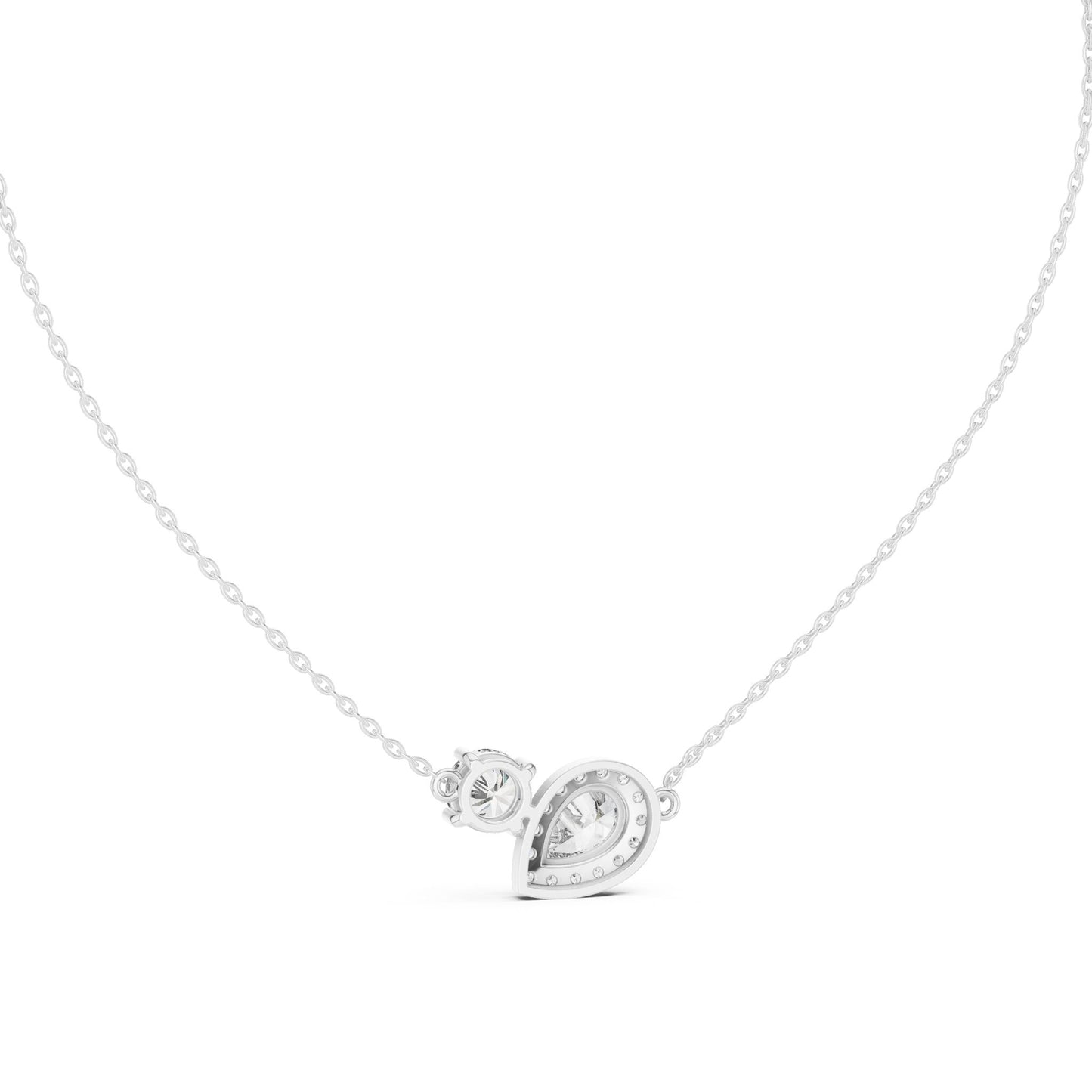 Pear Lab Grown Diamond Halo Pendant