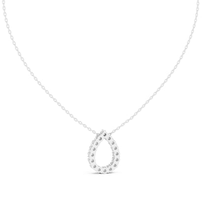 Pear Lab Grown Diamond Halo Pendant