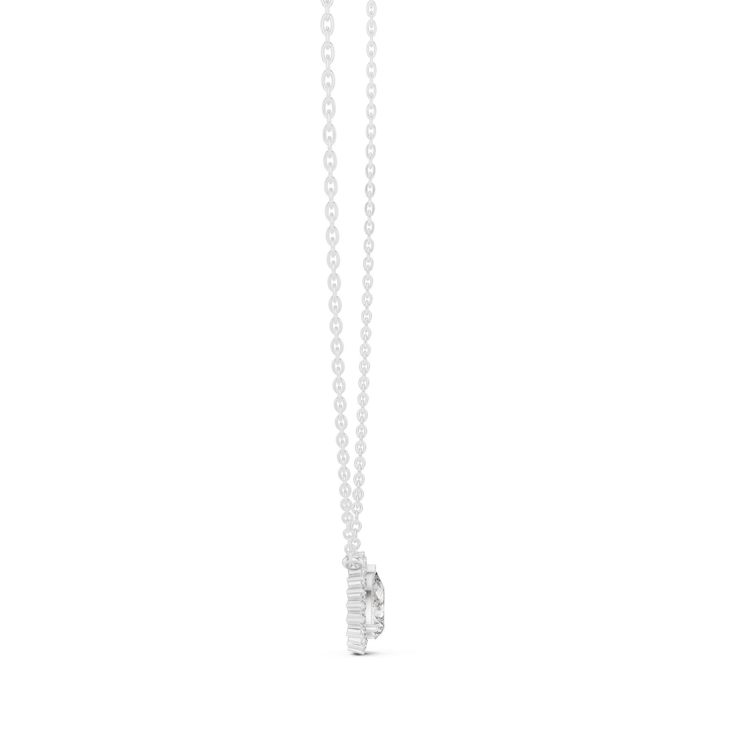Pear Lab Grown Diamond Halo Pendant