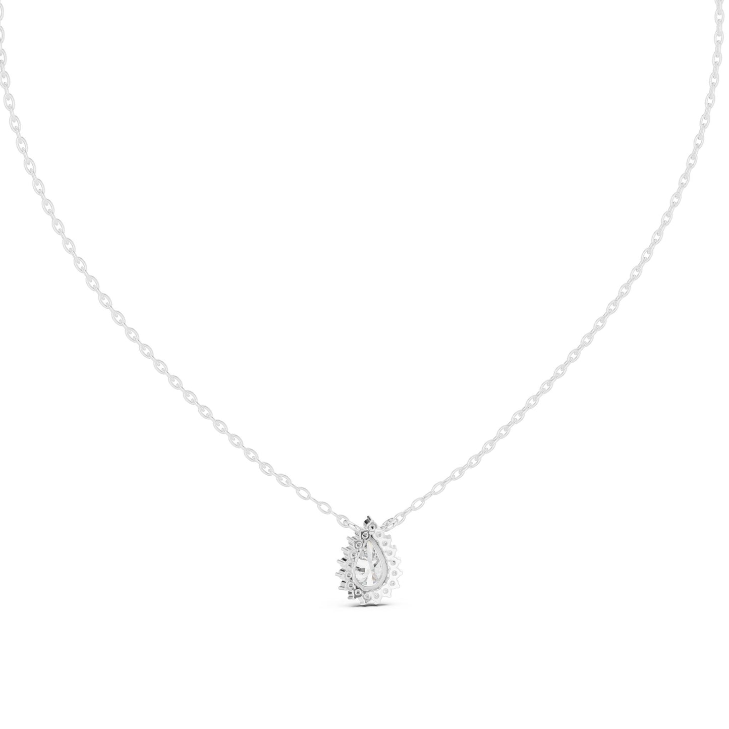 Pear Lab Grown Diamond Halo Pendant