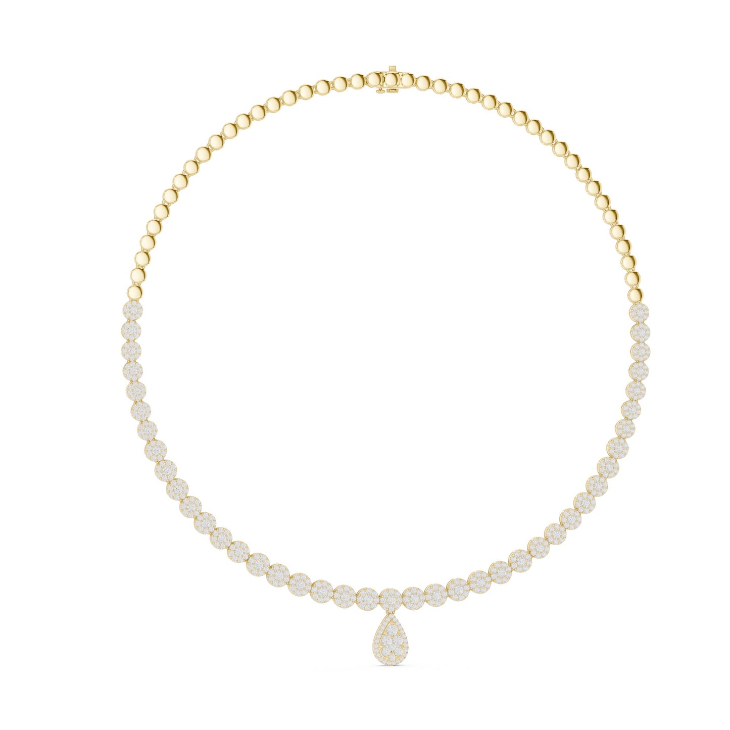 Pear Lab Grown Diamond Halo Pendant