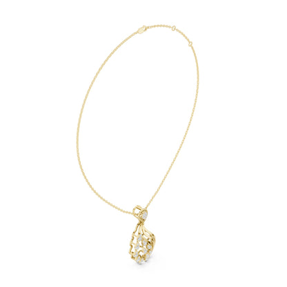 Pear Lab Grown Diamond Halo Pendant