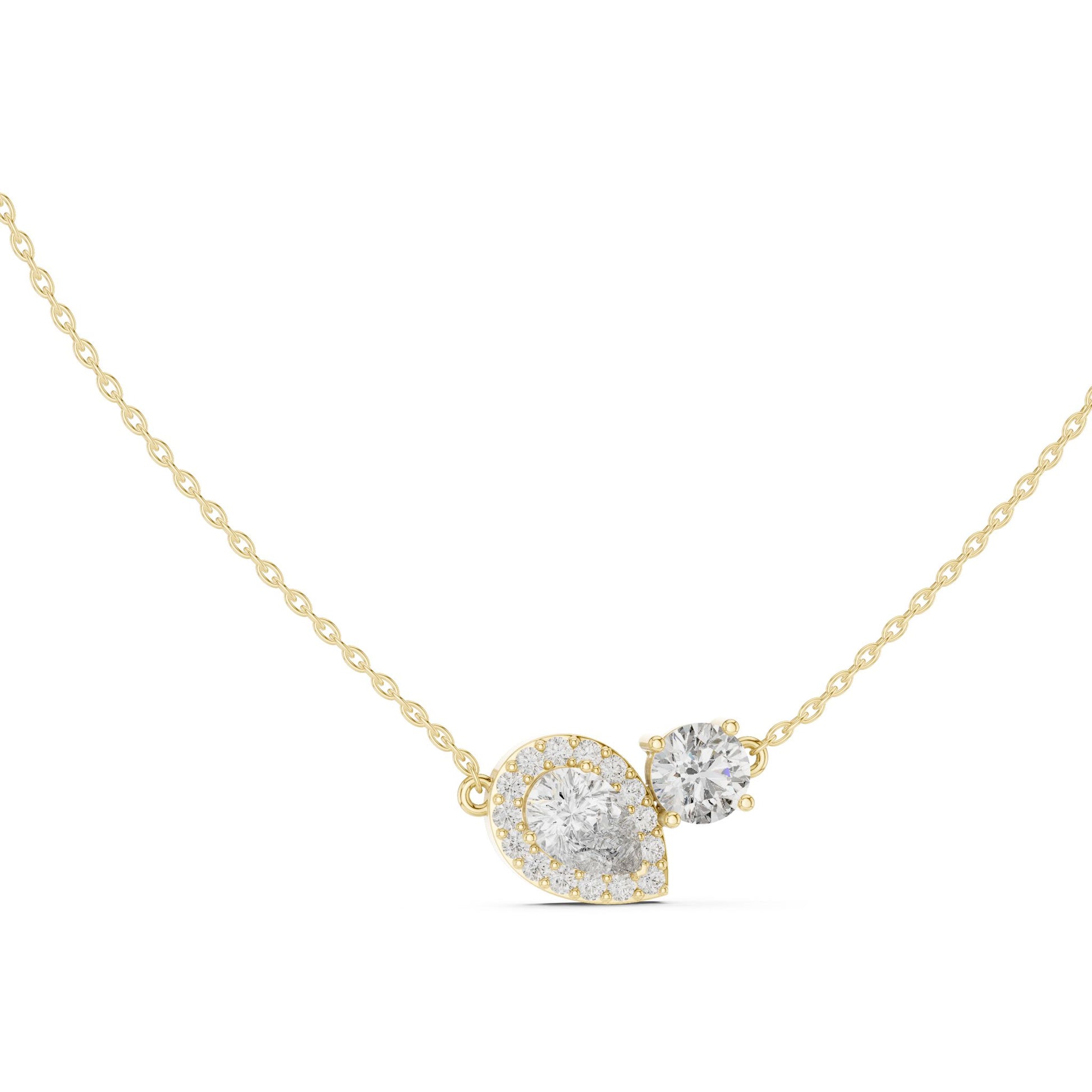 Pear Lab Grown Diamond Halo Pendant