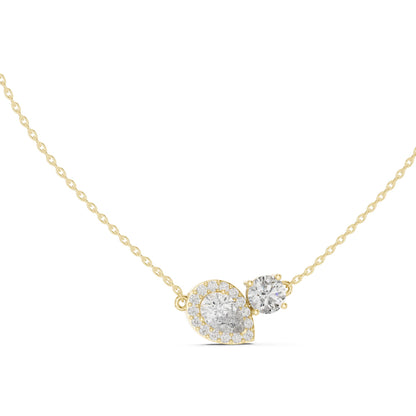 Pear Lab Grown Diamond Halo Pendant