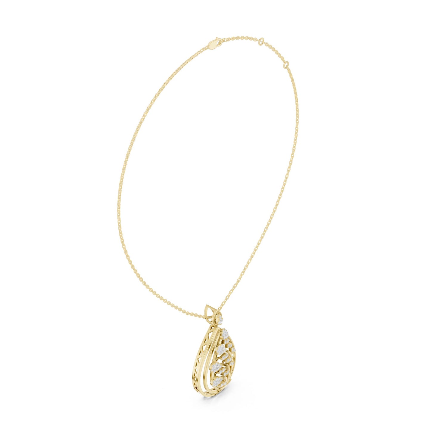 Pear Lab Grown Diamond Halo Pendant