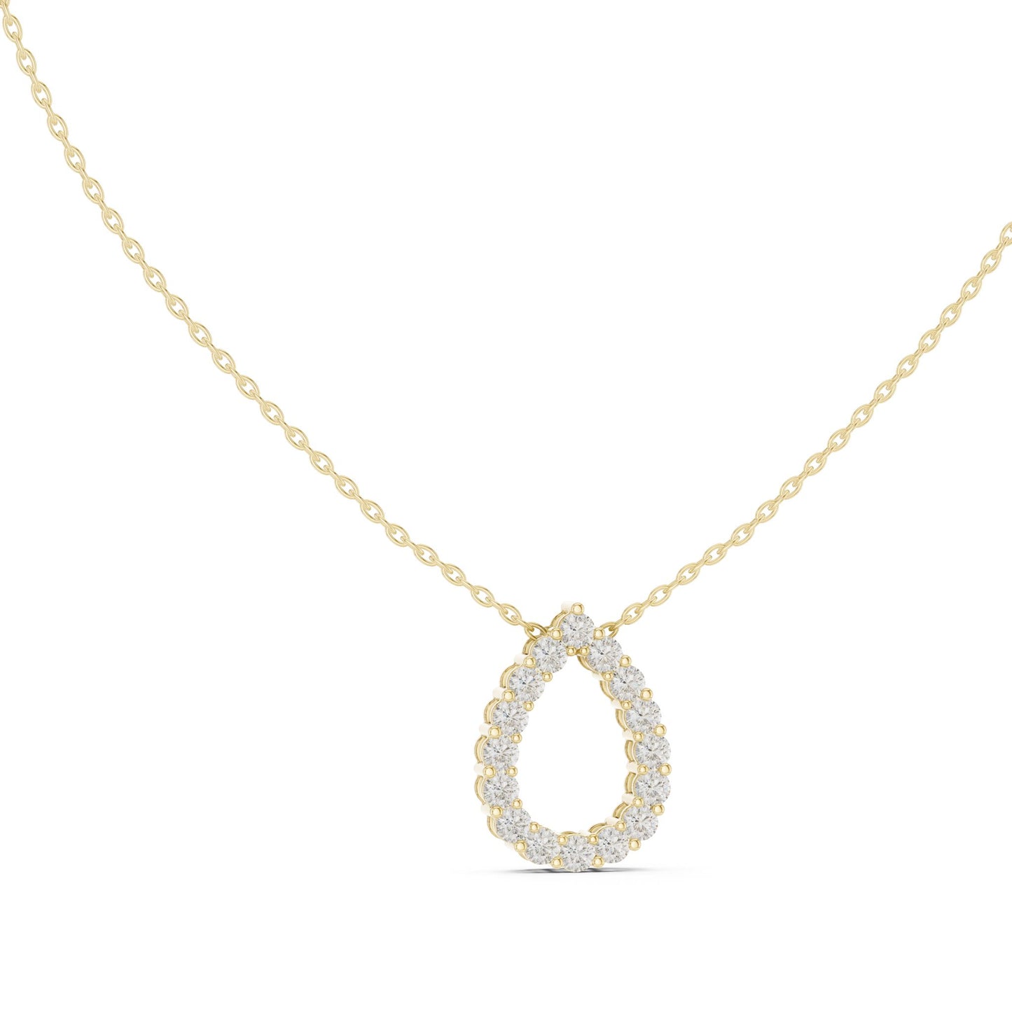 Pear Lab Grown Diamond Halo Pendant