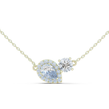 Pear Lab Grown Diamond Halo Pendant