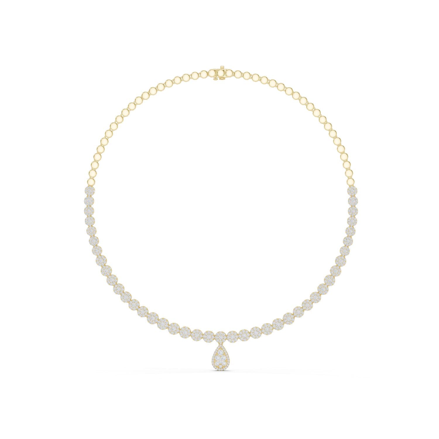 Pear Lab Grown Diamond Halo Pendant