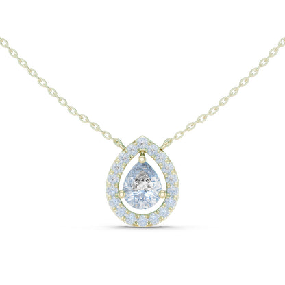 Pear Lab Grown Diamond Halo Pendant