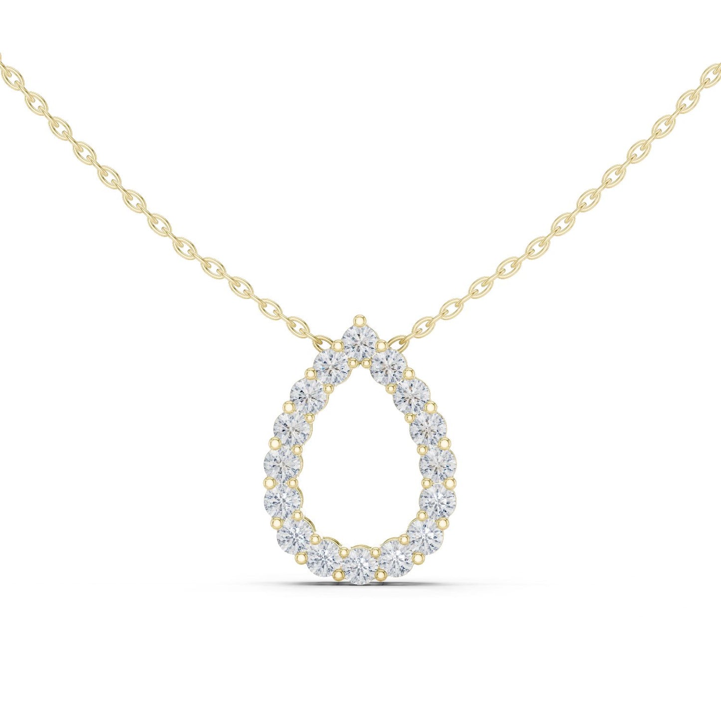 Pear Lab Grown Diamond Halo Pendant