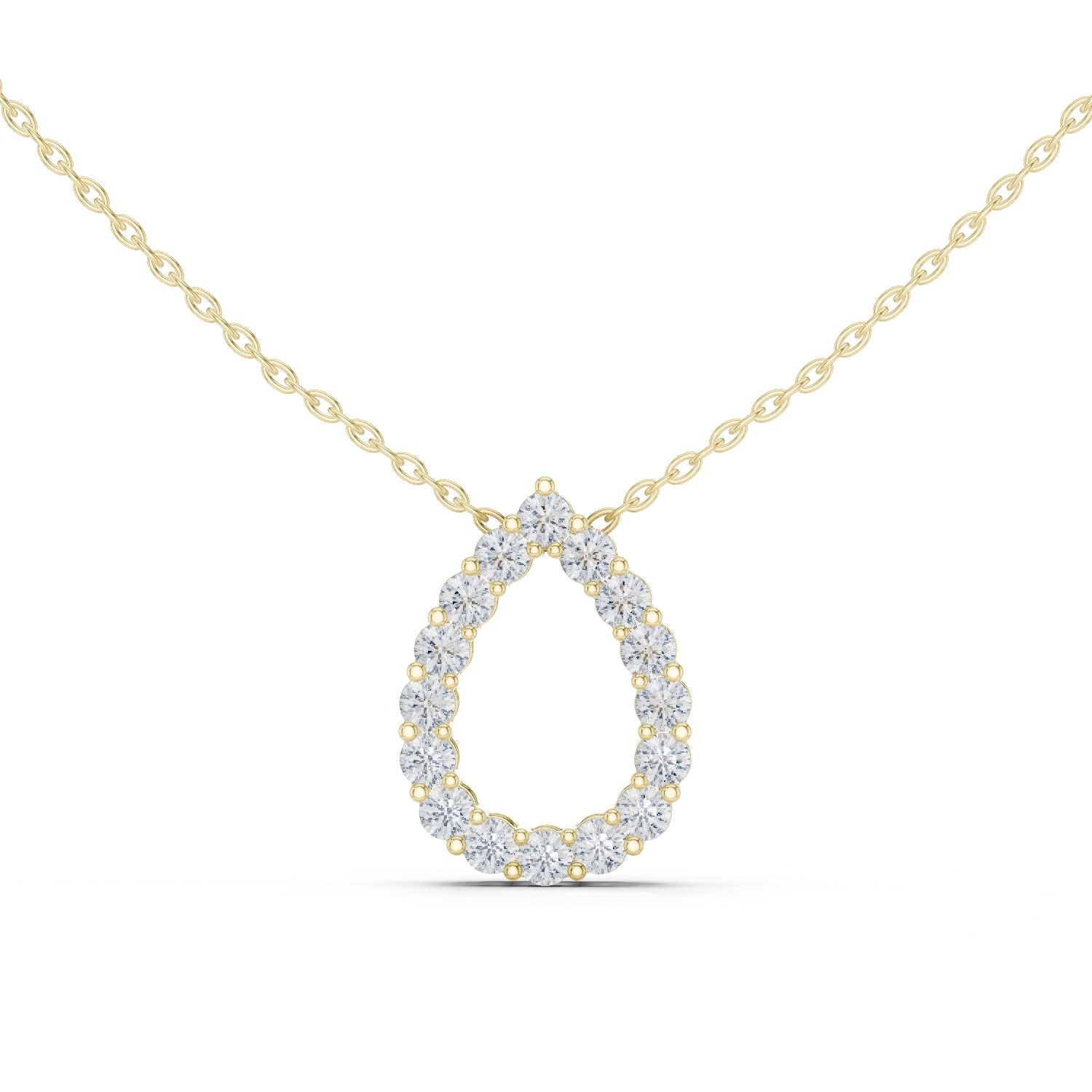 Pear Lab Grown Diamond Halo Pendant