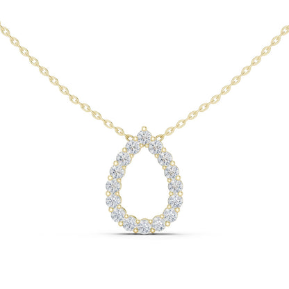 Pear Lab Grown Diamond Halo Pendant