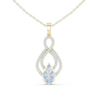 Pear Lab Grown Diamond Halo Pendant