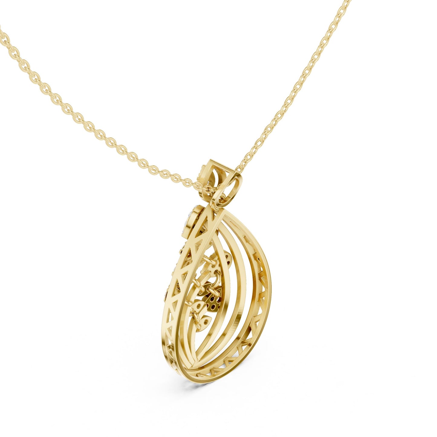 Pear Lab Grown Diamond Halo Pendant