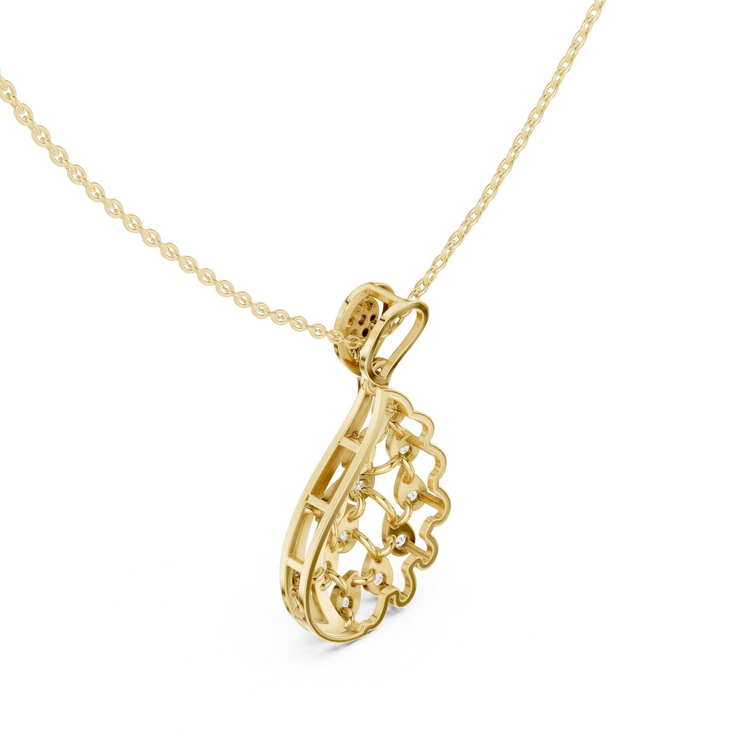 Pear Lab Grown Diamond Halo Pendant