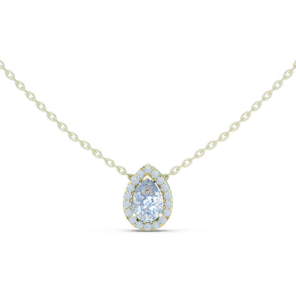 Pear Lab Grown Diamond Halo Pendant