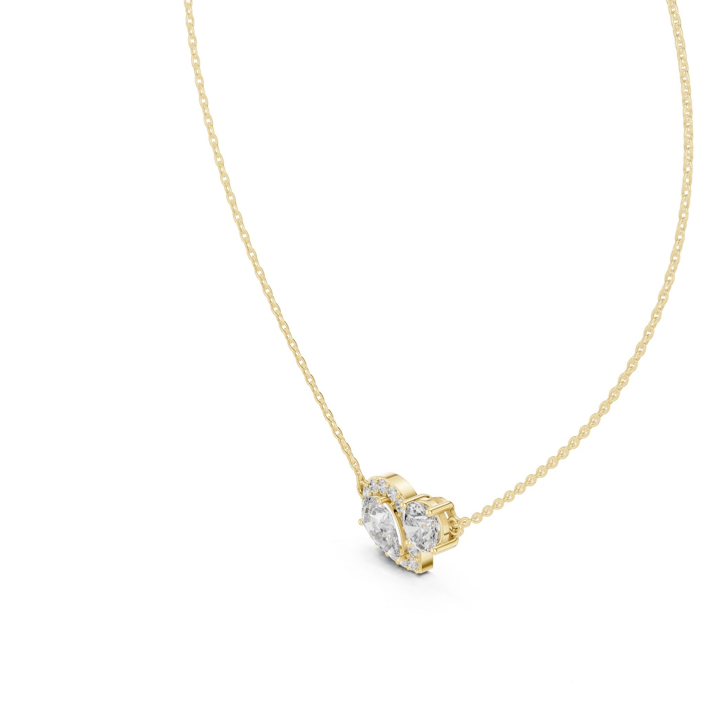 Pear Lab Grown Diamond Halo Pendant