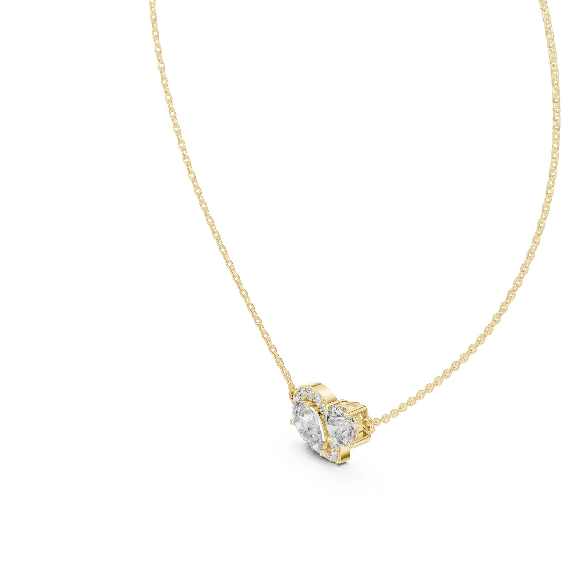 Pear Lab Grown Diamond Halo Pendant