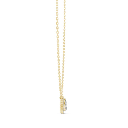 Pear Lab Grown Diamond Halo Pendant