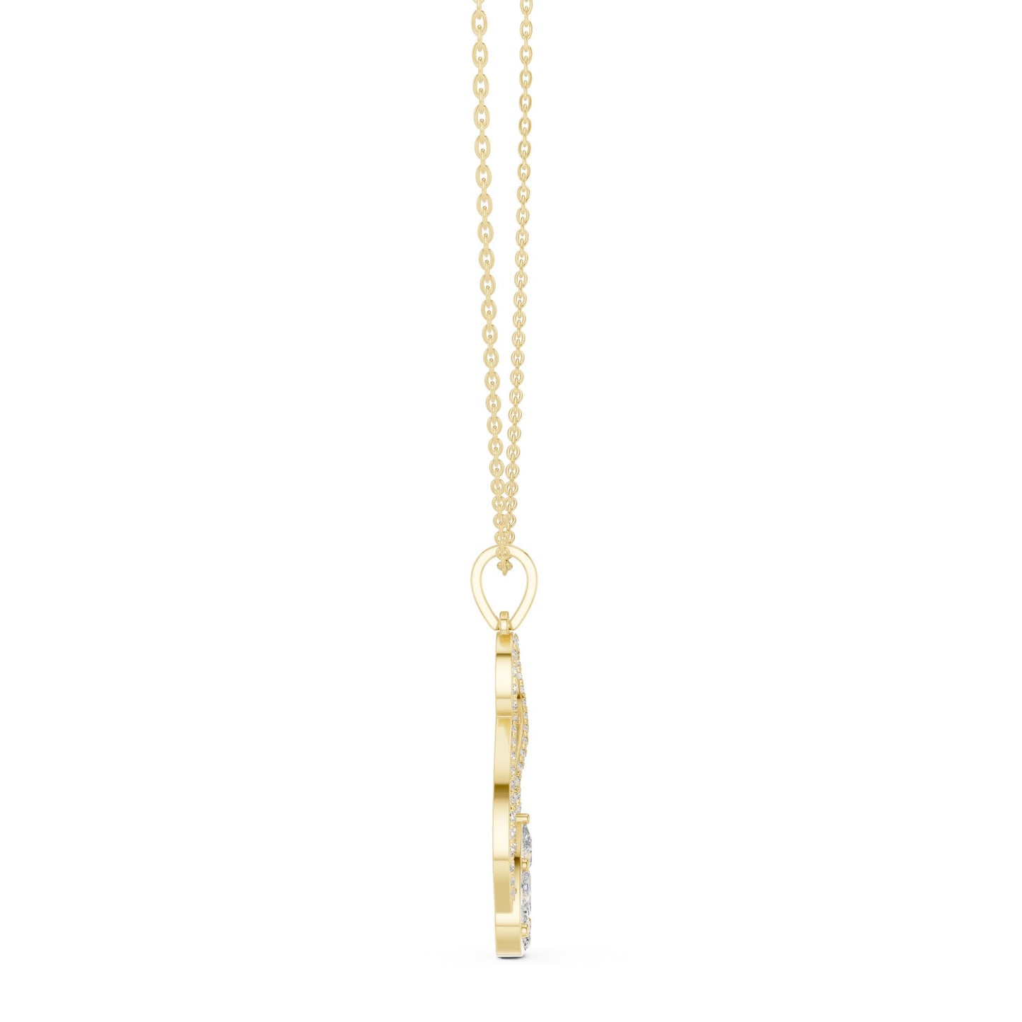 Pear Lab Grown Diamond Halo Pendant