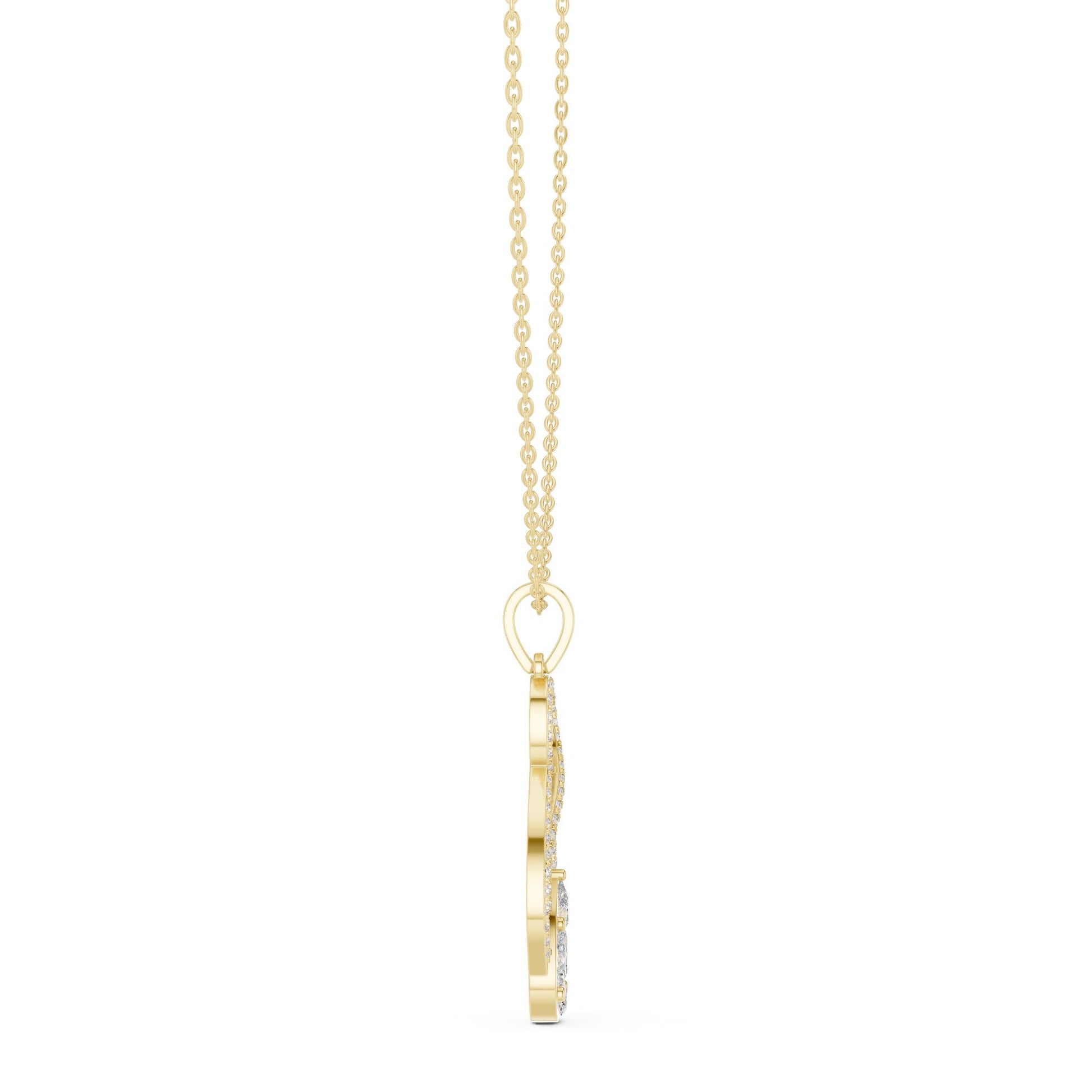 Pear Lab Grown Diamond Halo Pendant