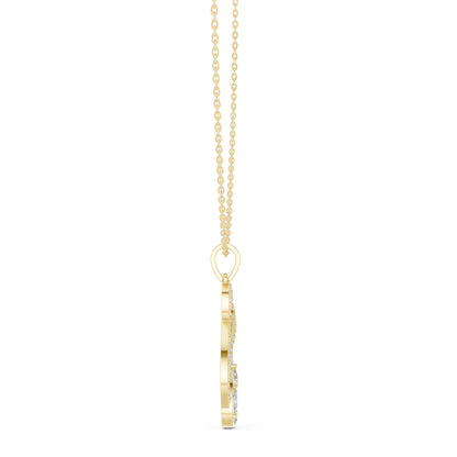 Pear Lab Grown Diamond Halo Pendant