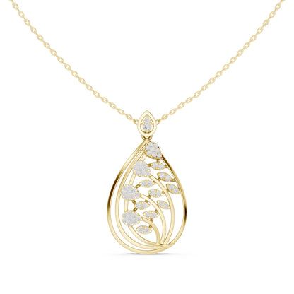 Pear Lab Grown Diamond Halo Pendant