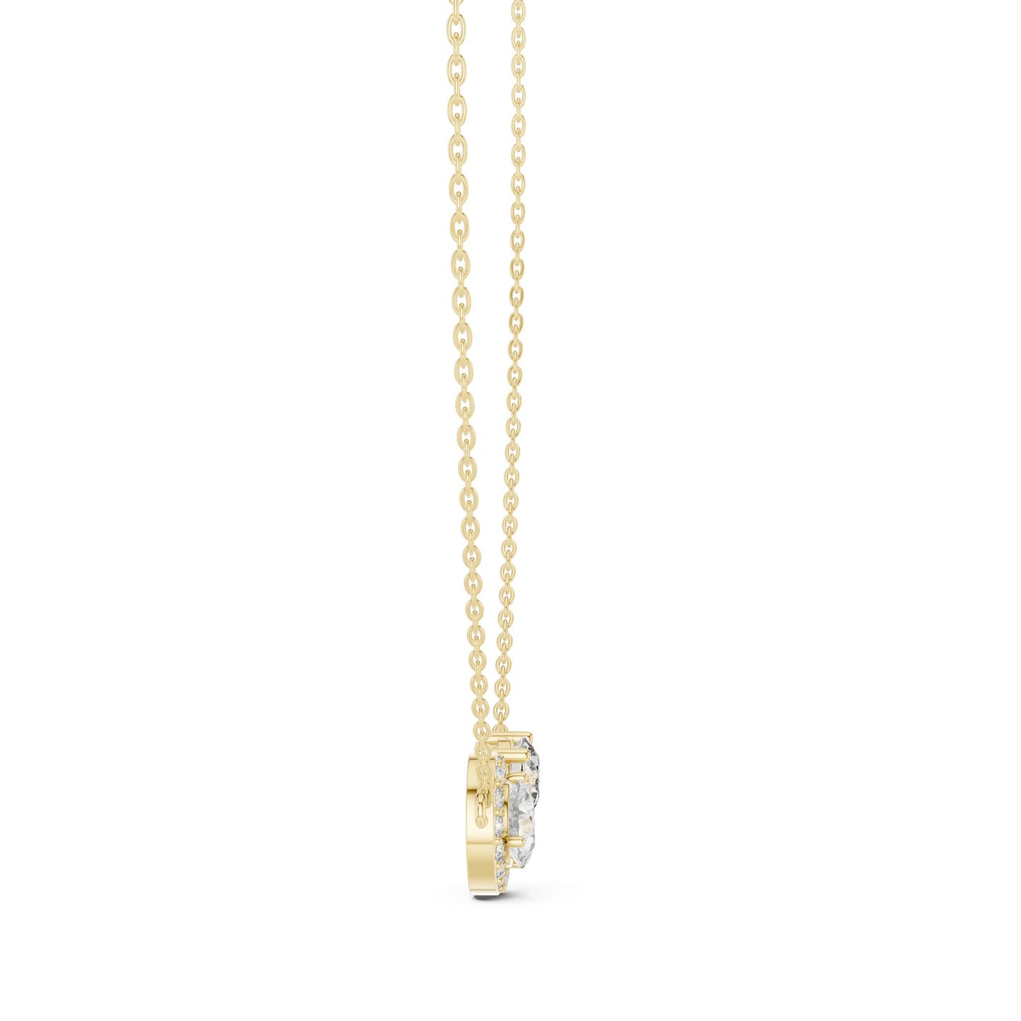 Pear Lab Grown Diamond Halo Pendant