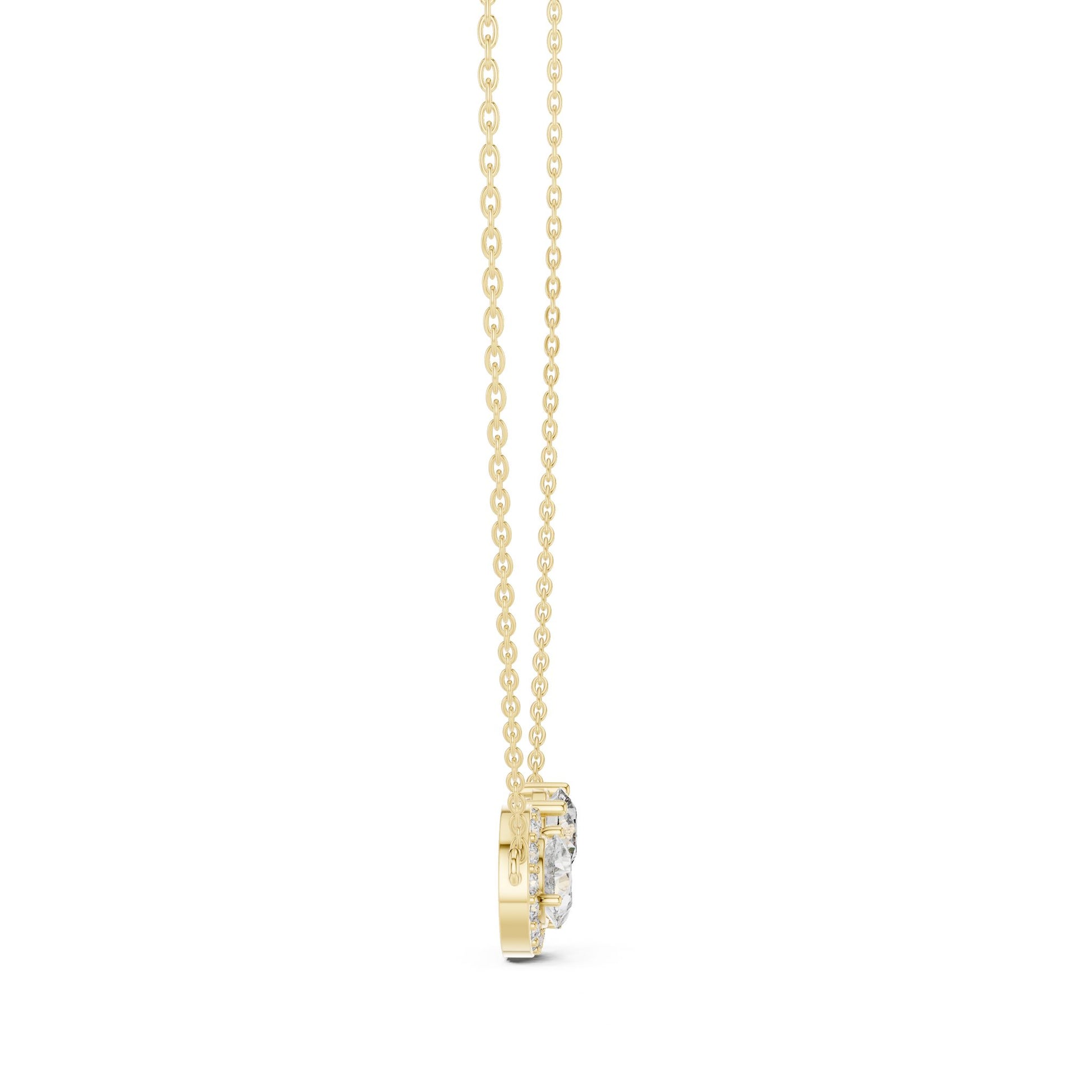 Pear Lab Grown Diamond Halo Pendant
