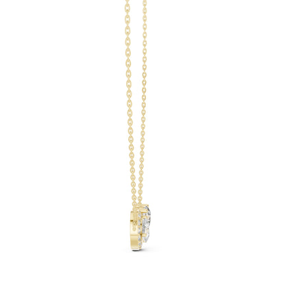 Pear Lab Grown Diamond Halo Pendant