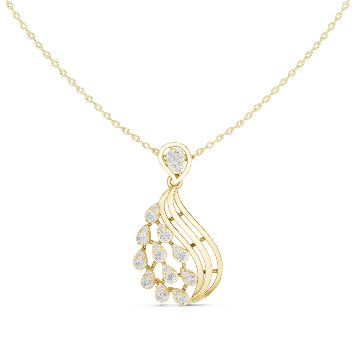 Pear Lab Grown Diamond Halo Pendant