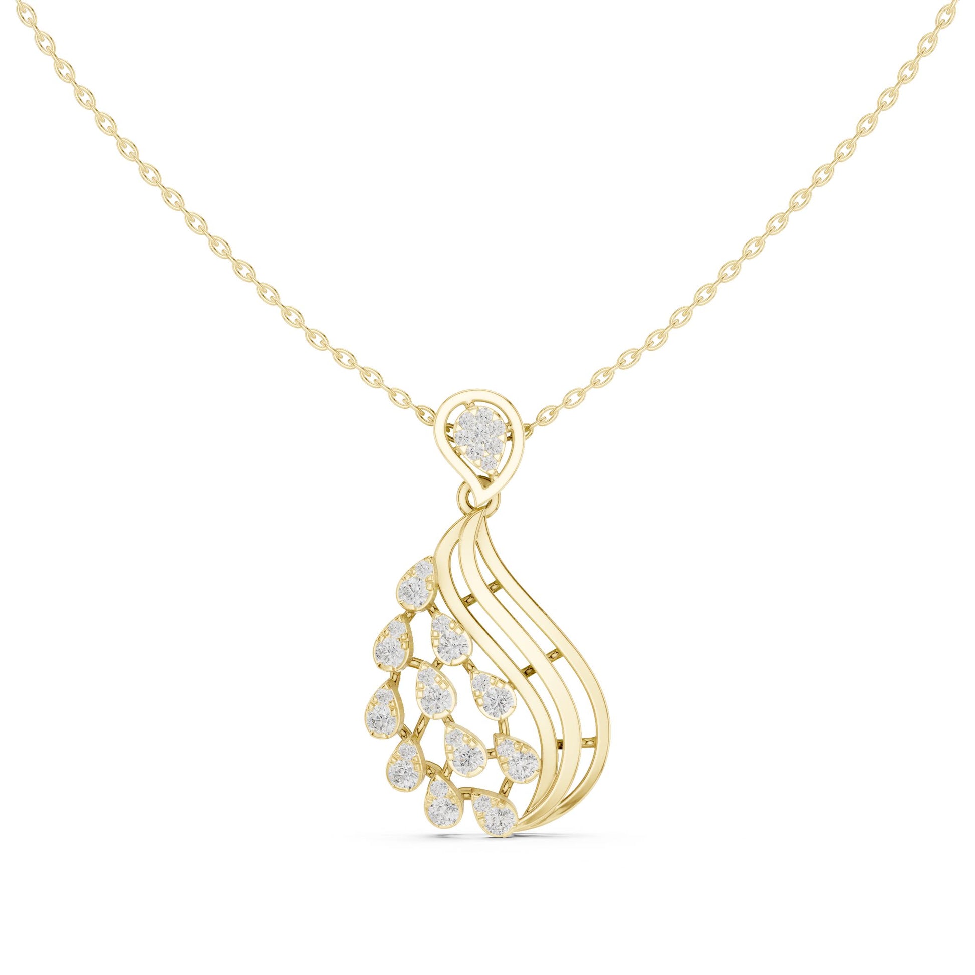 Pear Lab Grown Diamond Halo Pendant